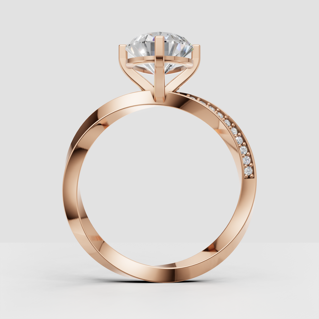 Pear cut diamond proposal ring