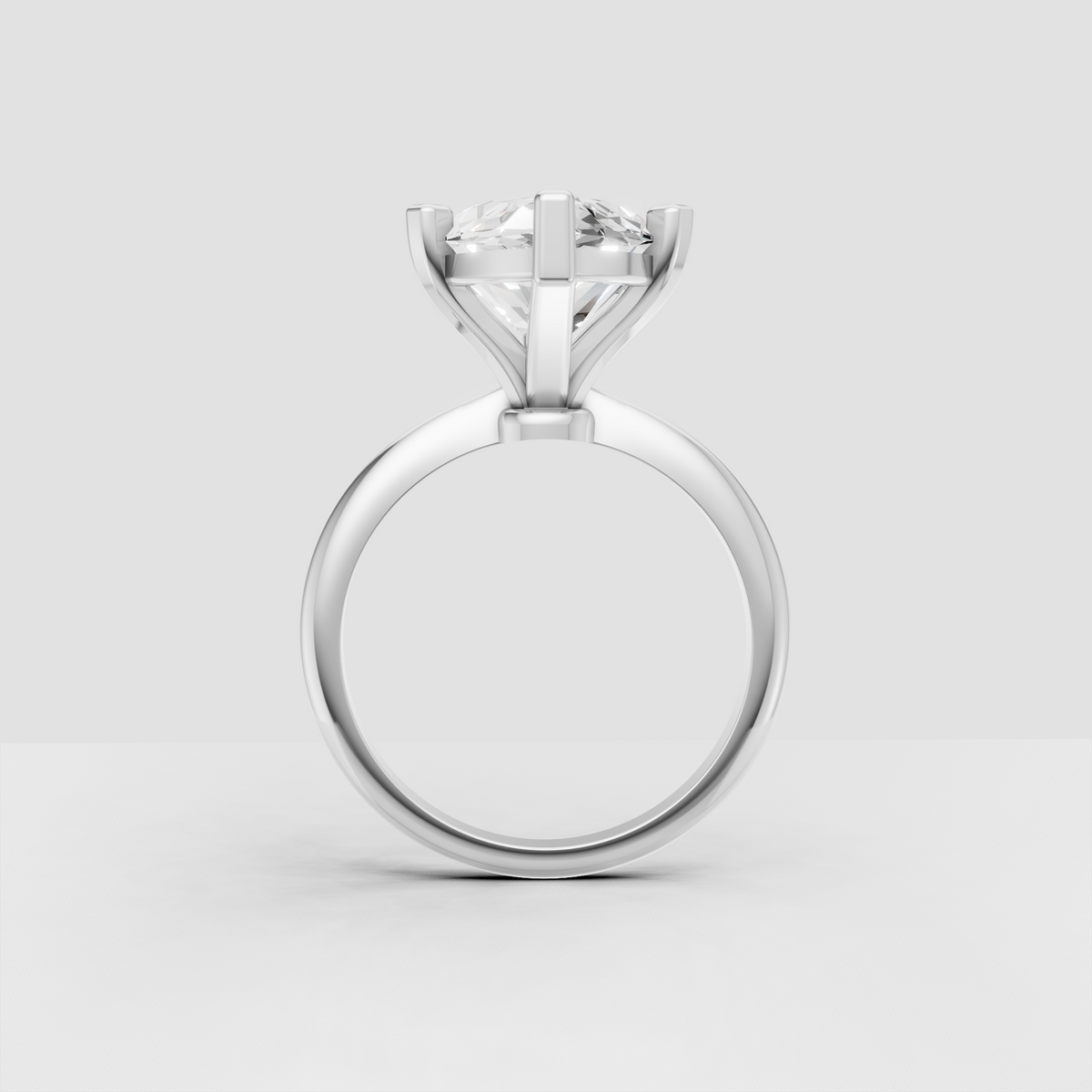Luxury marquise diamond solitaire ring with cathedral setting