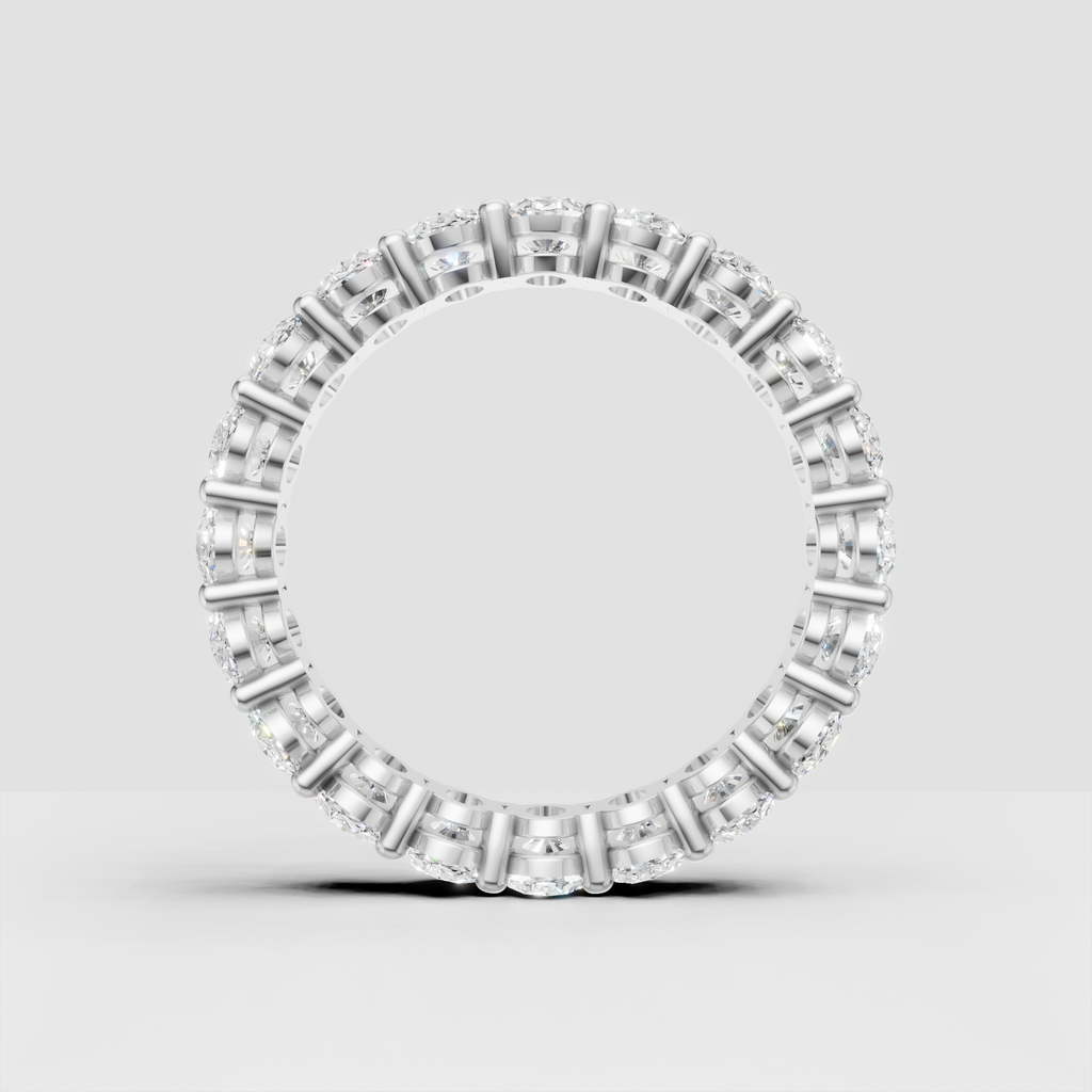 Classic oval diamond wedding ring full eternity design