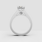 Elegant yellow gold radiant engagement ring