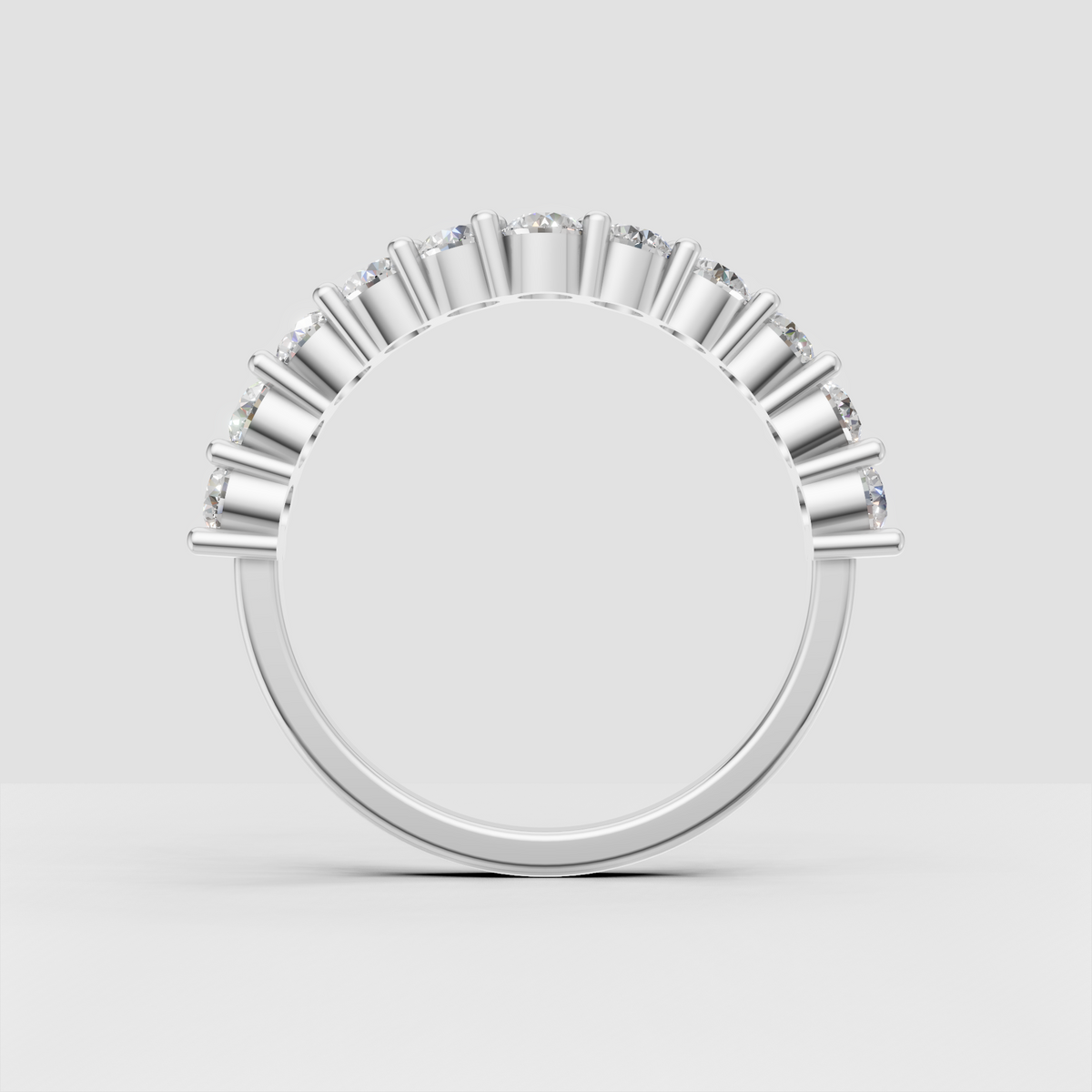 Yellow gold diamond stacking ring