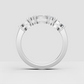 Five-stone diamond ring featuring an elongated marquise center