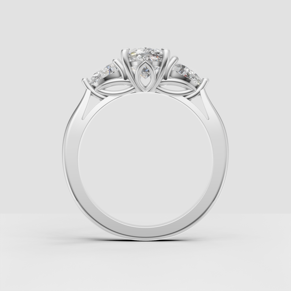 Oval center stone engagement ring in luxurious yellow gold