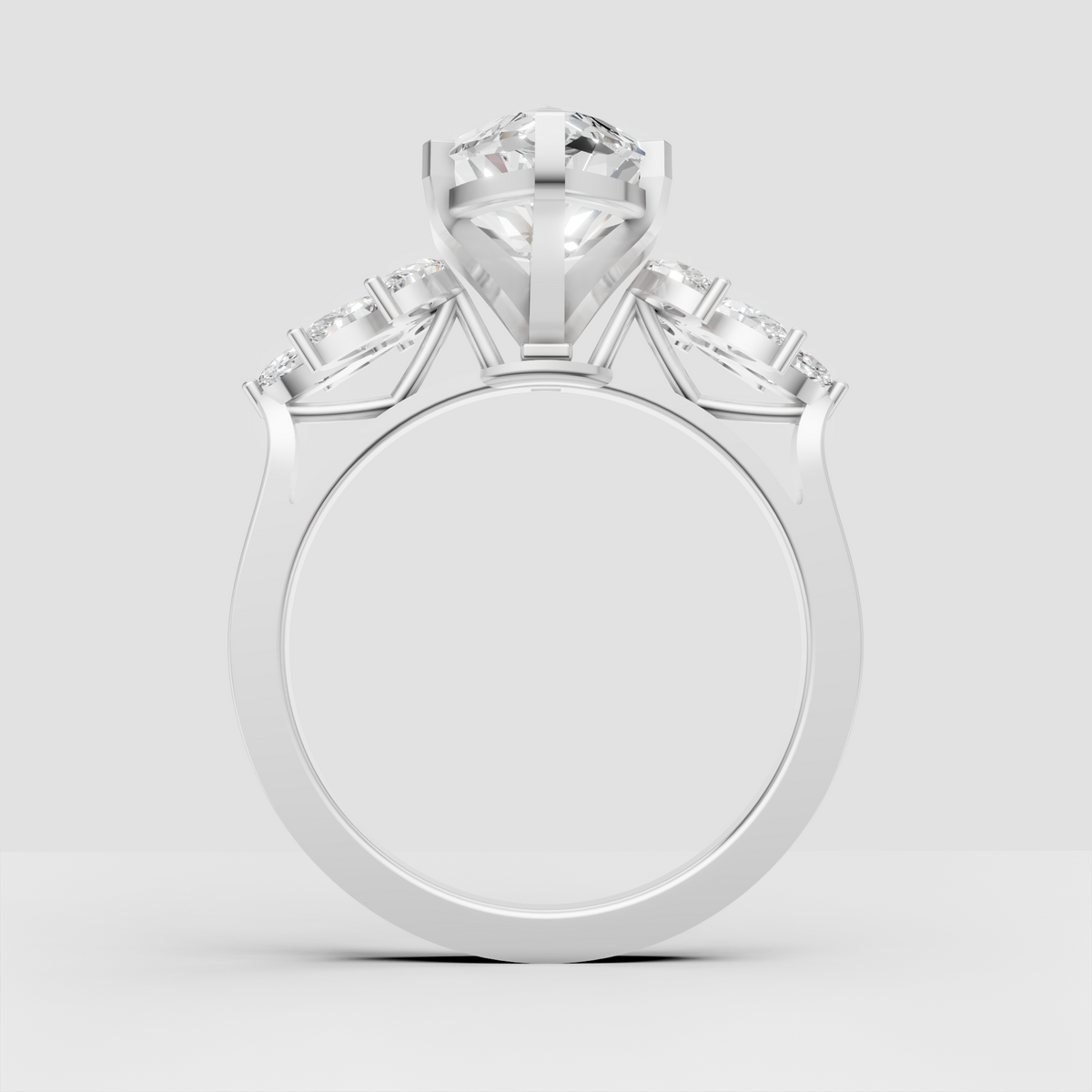 Unique marquise diamond engagement ring