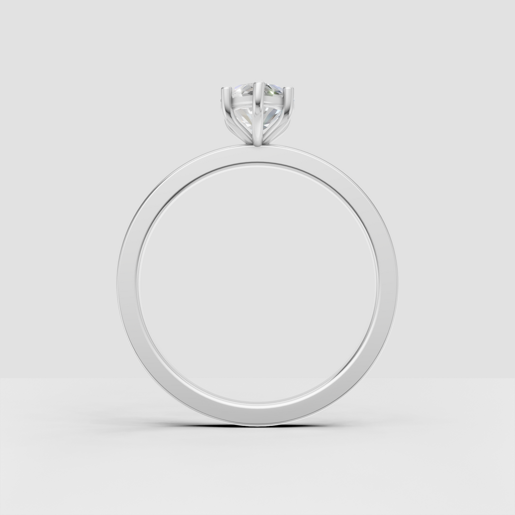 Minimalist marquise diamond ring in yellow gold