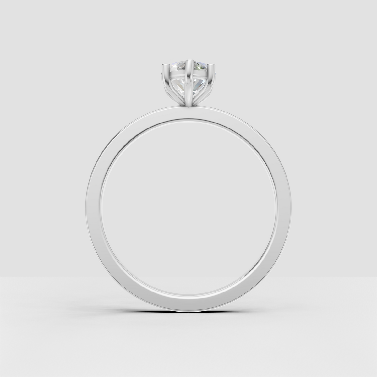 Minimalist marquise diamond ring in yellow gold