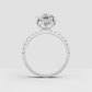 Luxury pear cut diamond engagement ring