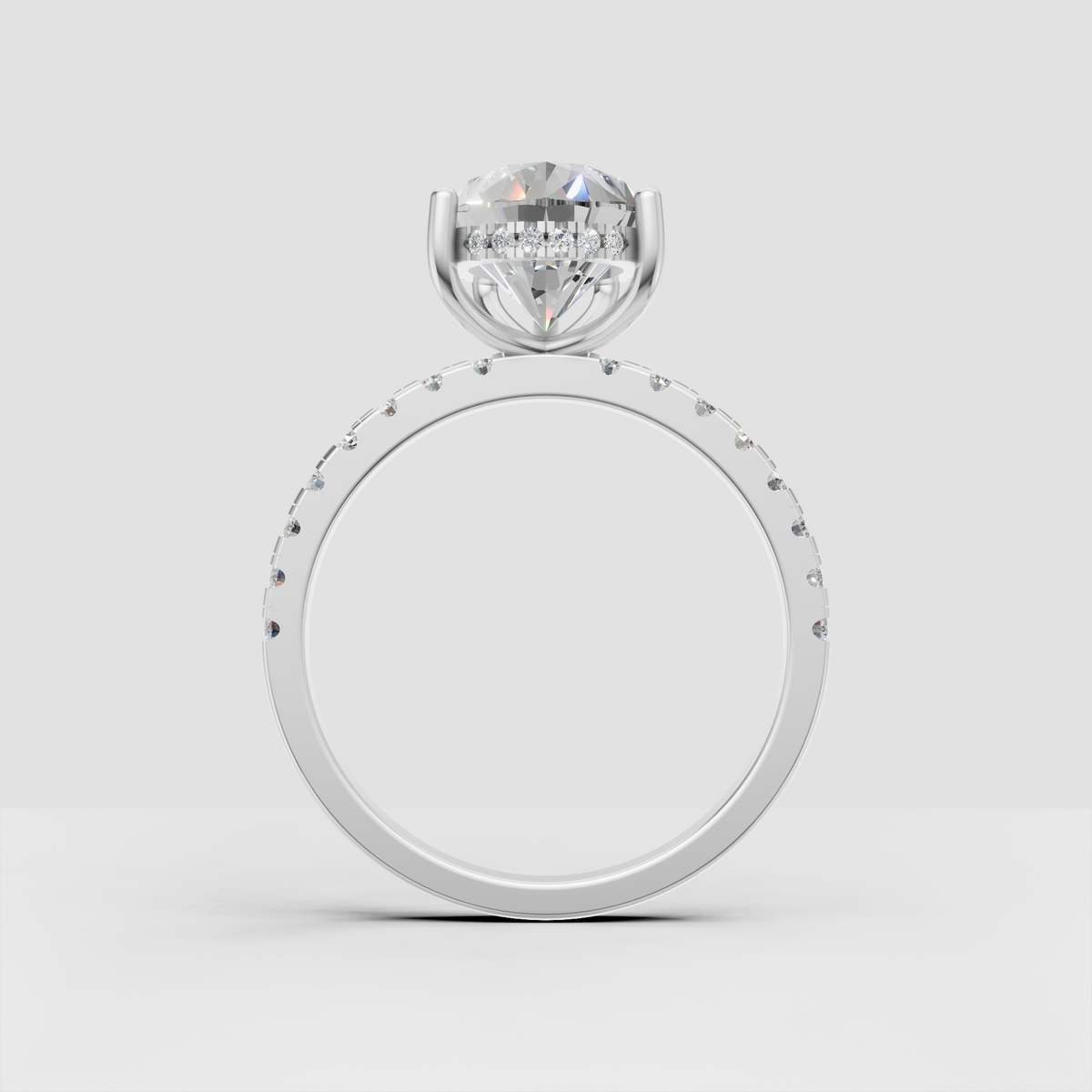 Luxury pear cut diamond engagement ring