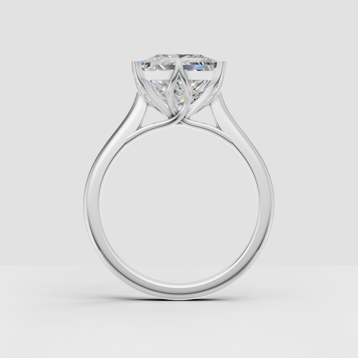 Timeless princess cut diamond ring with elevated setting