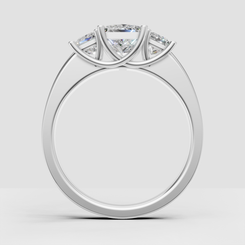 Oval Cut Lab Grown & Moissanite Diamond Halo Engagement Ring - Image 2