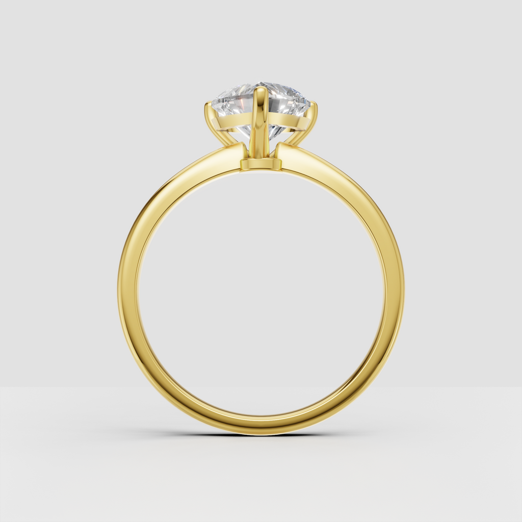 Heart diamond solitaire ring designed for Valentine's Day gifting