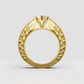 Marquise engagement ring featuring decorative prong setting