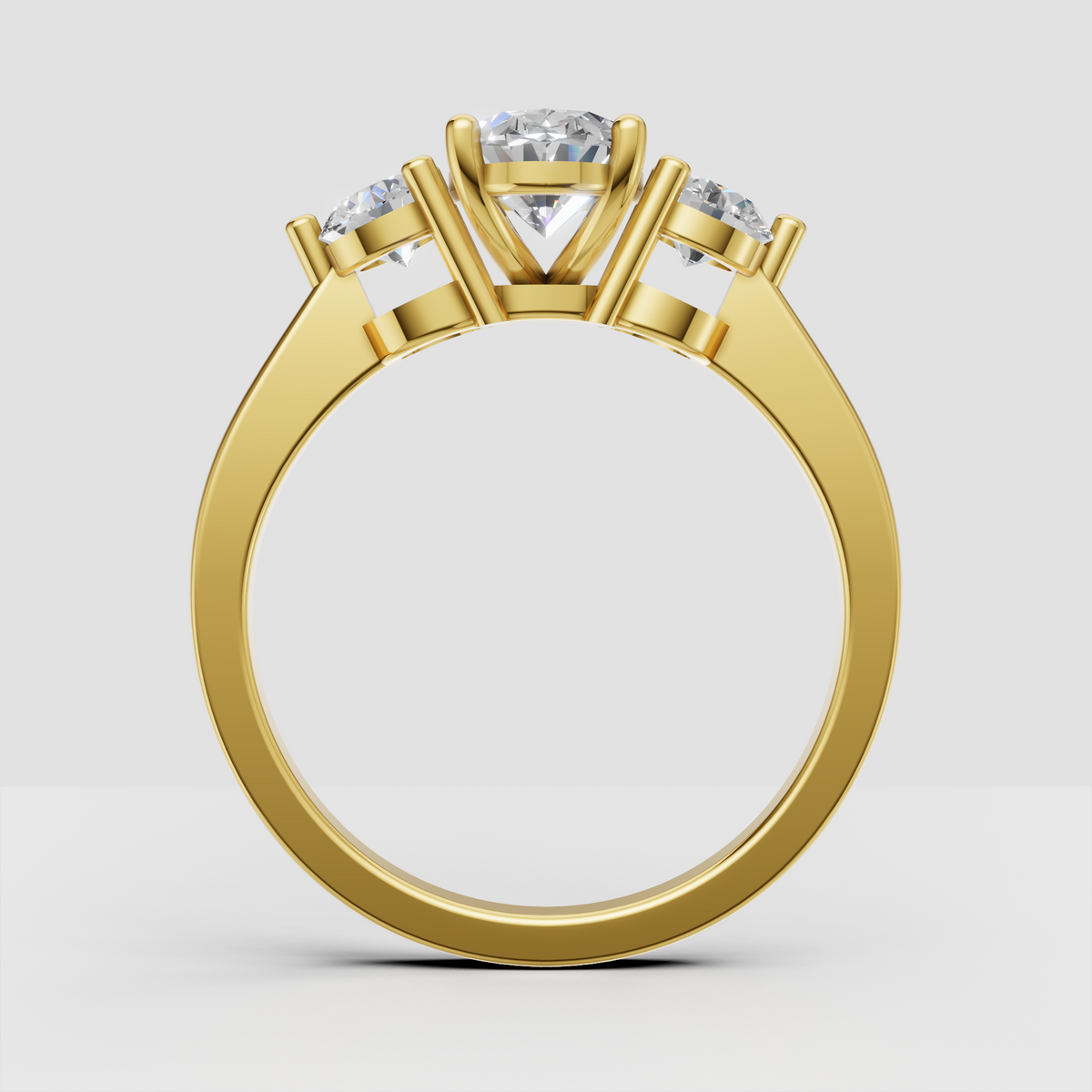 Yellow gold oval diamond ring with intricate filigree detailing