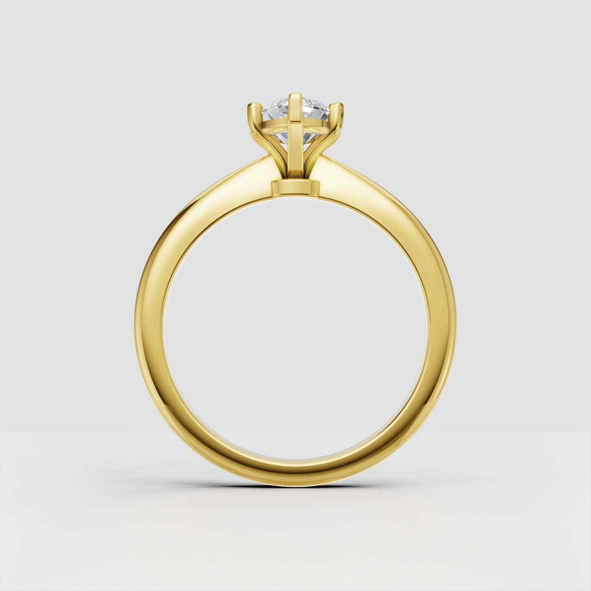 Elegant marquise solitaire diamond ring