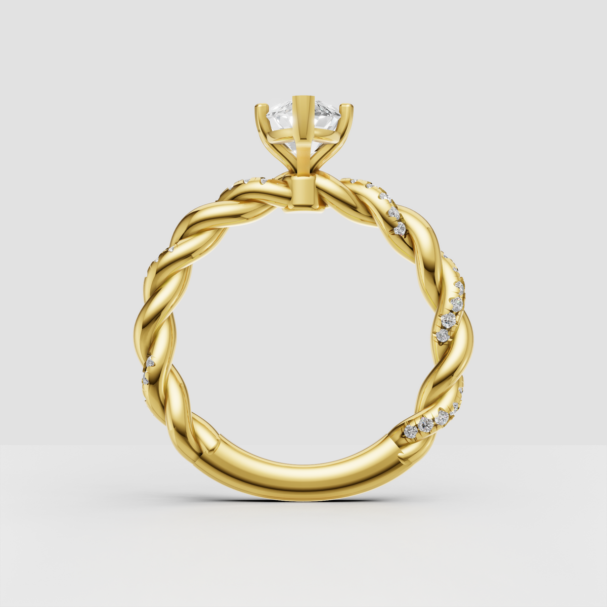 Elegant marquise cut diamond ring with sculpted vine shoulders