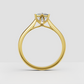Nature inspired princess cut engagement ring