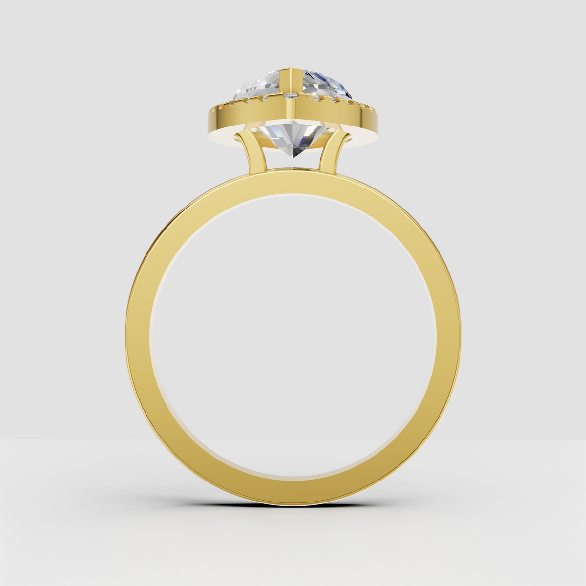 Elegant marquise diamond engagement ring with milgrain halo