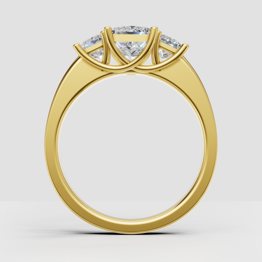 Oval Cut Lab Grown & Moissanite Diamond Halo Engagement Ring - Image 3