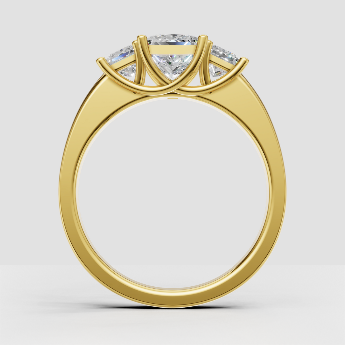 Oval Cut Lab Grown & Moissanite Diamond Halo Engagement Ring - Image 3