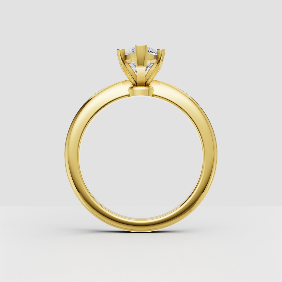 Classic marquise diamond solitaire engagement ring