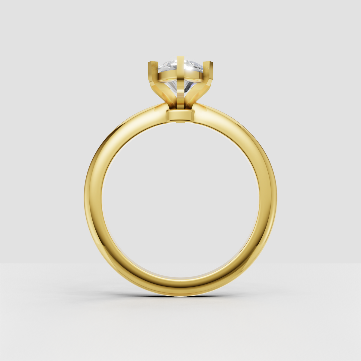 Luxury marquise cut diamond eternity ring crafted in polished yellow gold