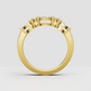 Emerald Cut Lab Grown & Moissanite Diamond Eternity Wedding Band - Image 3
