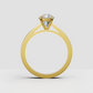 Oval diamond ring with classic four-prong setting