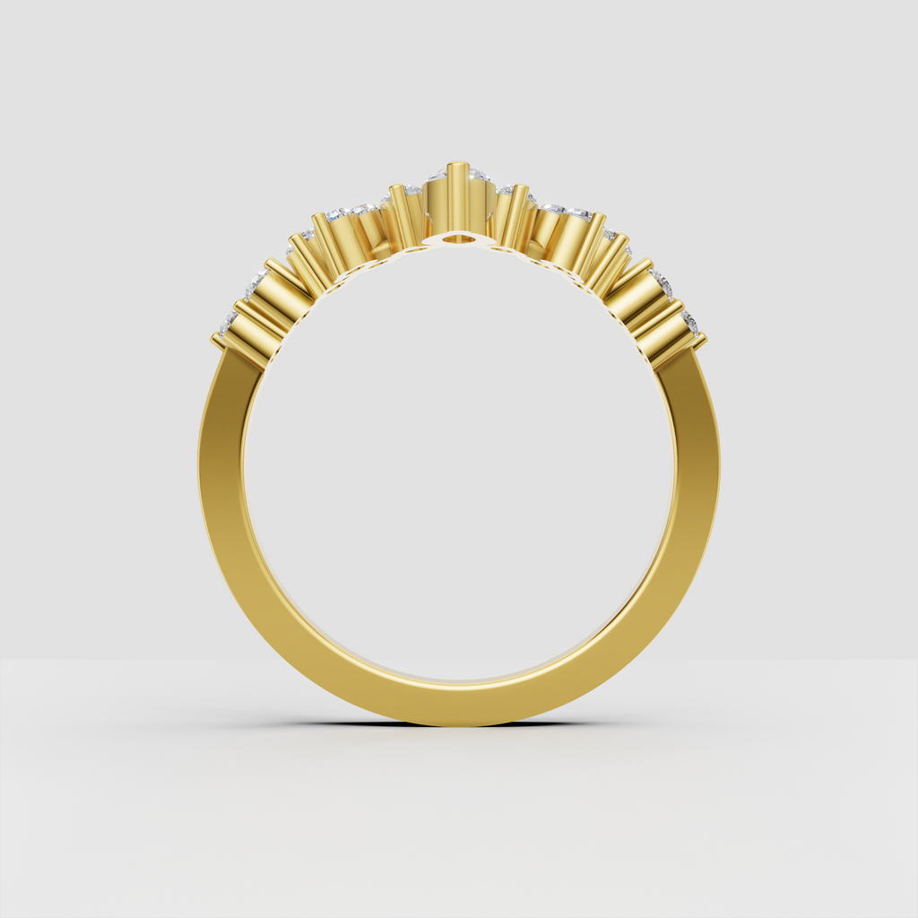 Heart Cut Lab Grown & Moissanite Diamond Eternity Wedding Band - Image 3