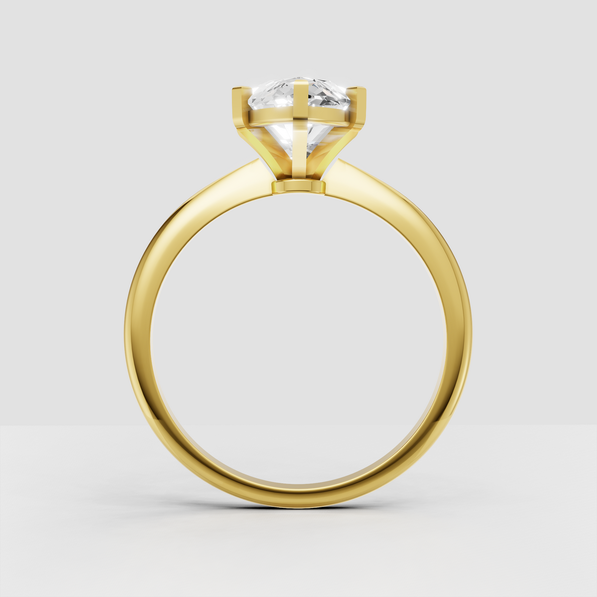 Marquise Cut Lab Grown & Moissanite Diamond Halo Engagement Ring - Image 3