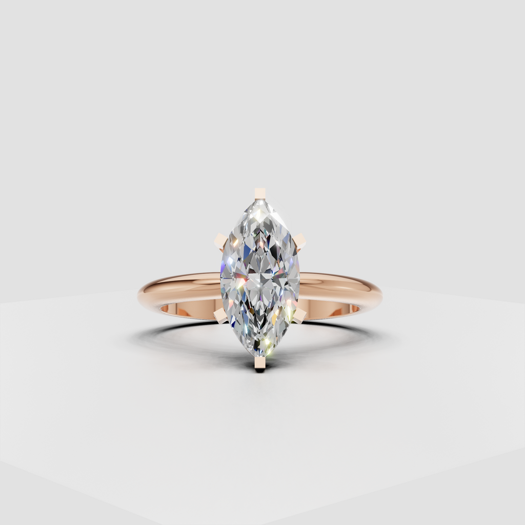 Polished yellow gold marquise diamond anniversary ring with full eternity design