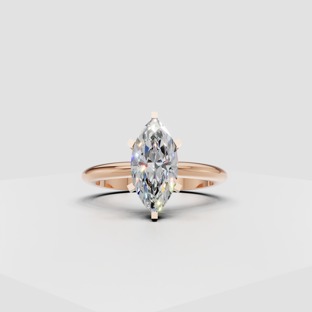 Polished yellow gold marquise diamond anniversary ring with full eternity design