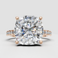 Pear Cut Lab Grown & Moissanite Diamond Halo Engagement Ring - Image 4