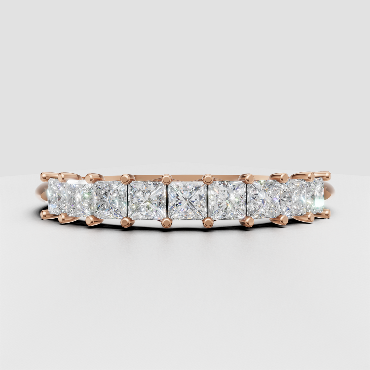 Princess cut diamond ring shown in yellow gold