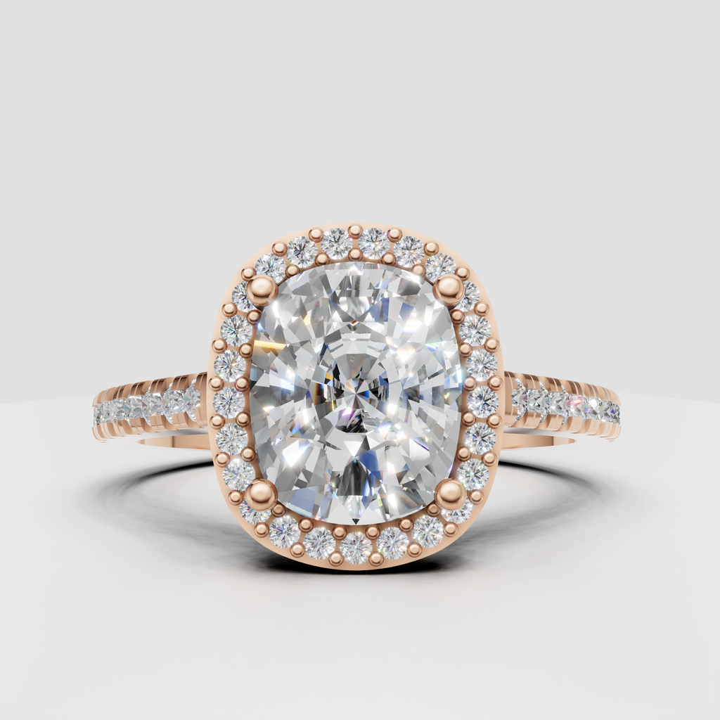Timeless oval cut engagement ring with sparkling halo