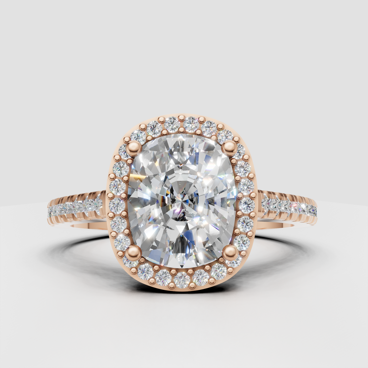 Timeless oval cut engagement ring with sparkling halo