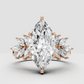 Floral-inspired marquise diamond ring
