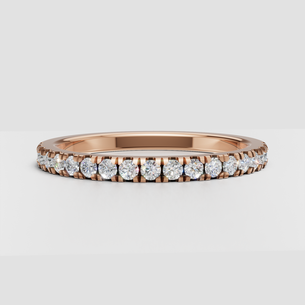 Classic diamond band featuring continuous round stones