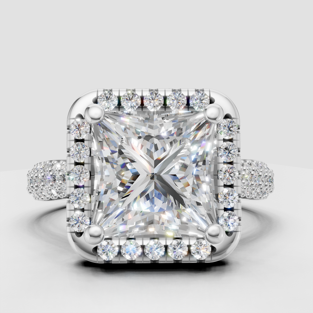 Yellow Gold Princess Cut Diamond Engagement Ring