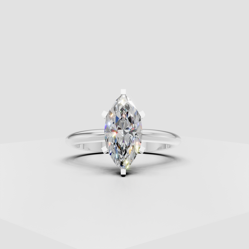 Classic marquise diamond eternity wedding ring in yellow gold