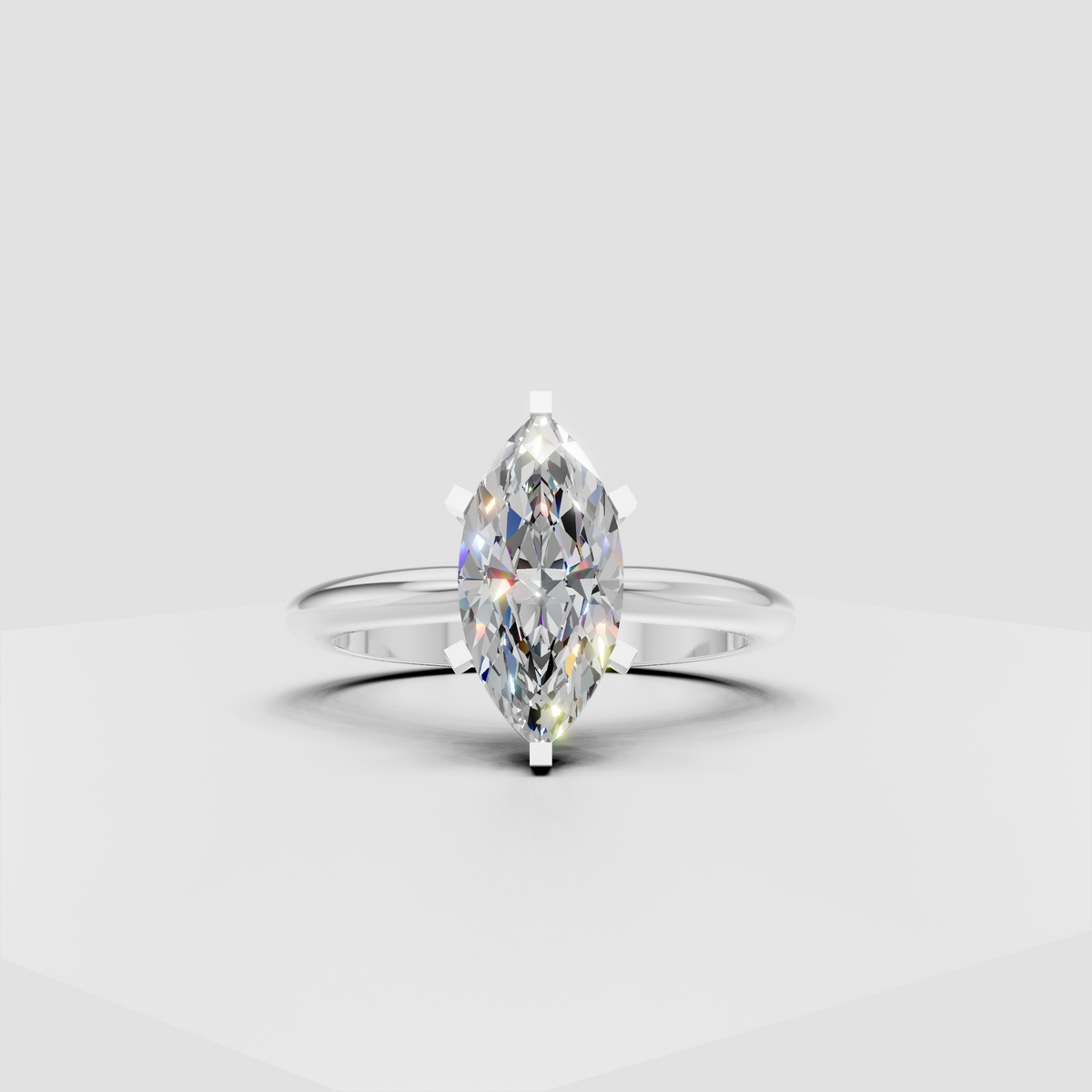 Classic marquise diamond eternity wedding ring in yellow gold