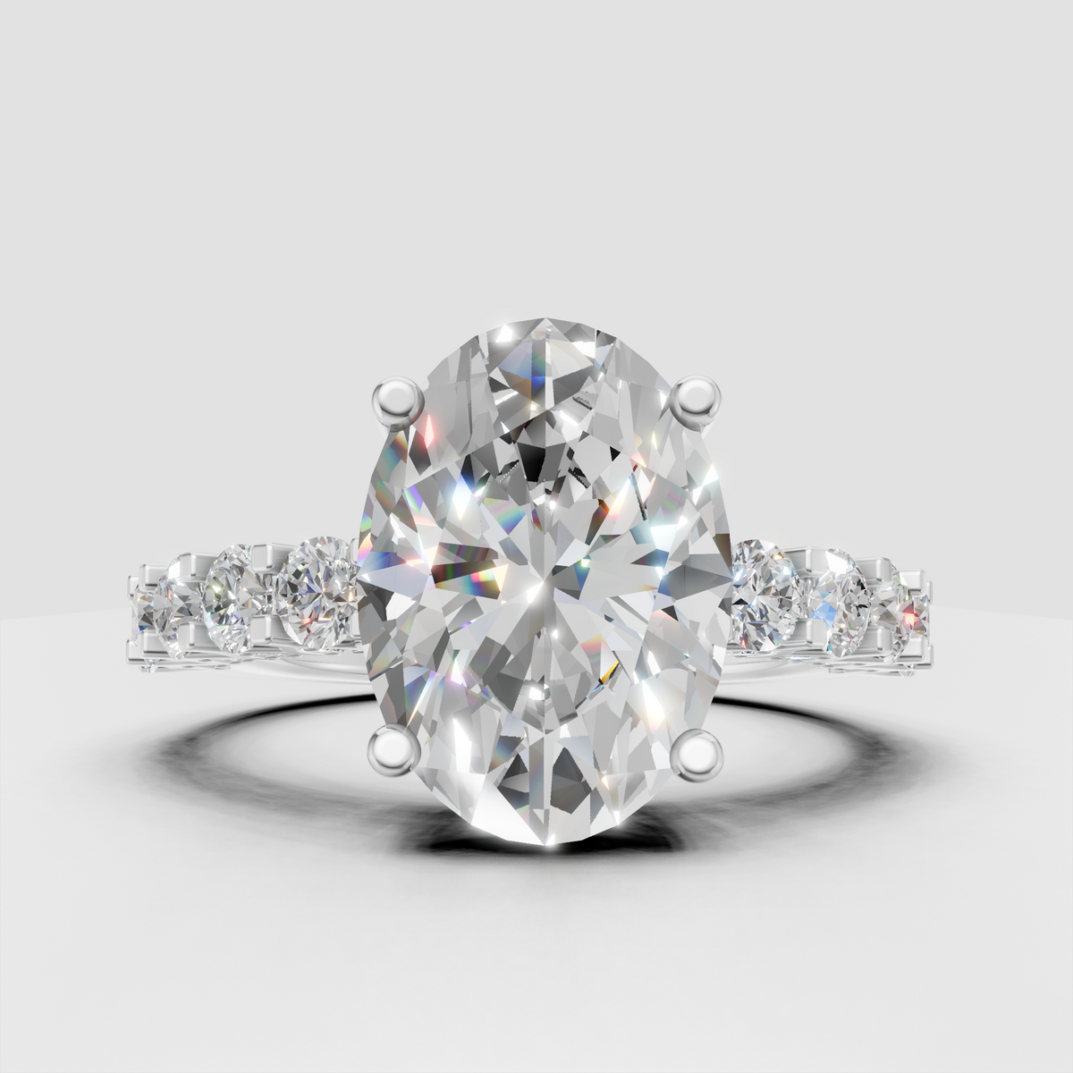 Floral pear diamond engagement ring with sculptural gold setting