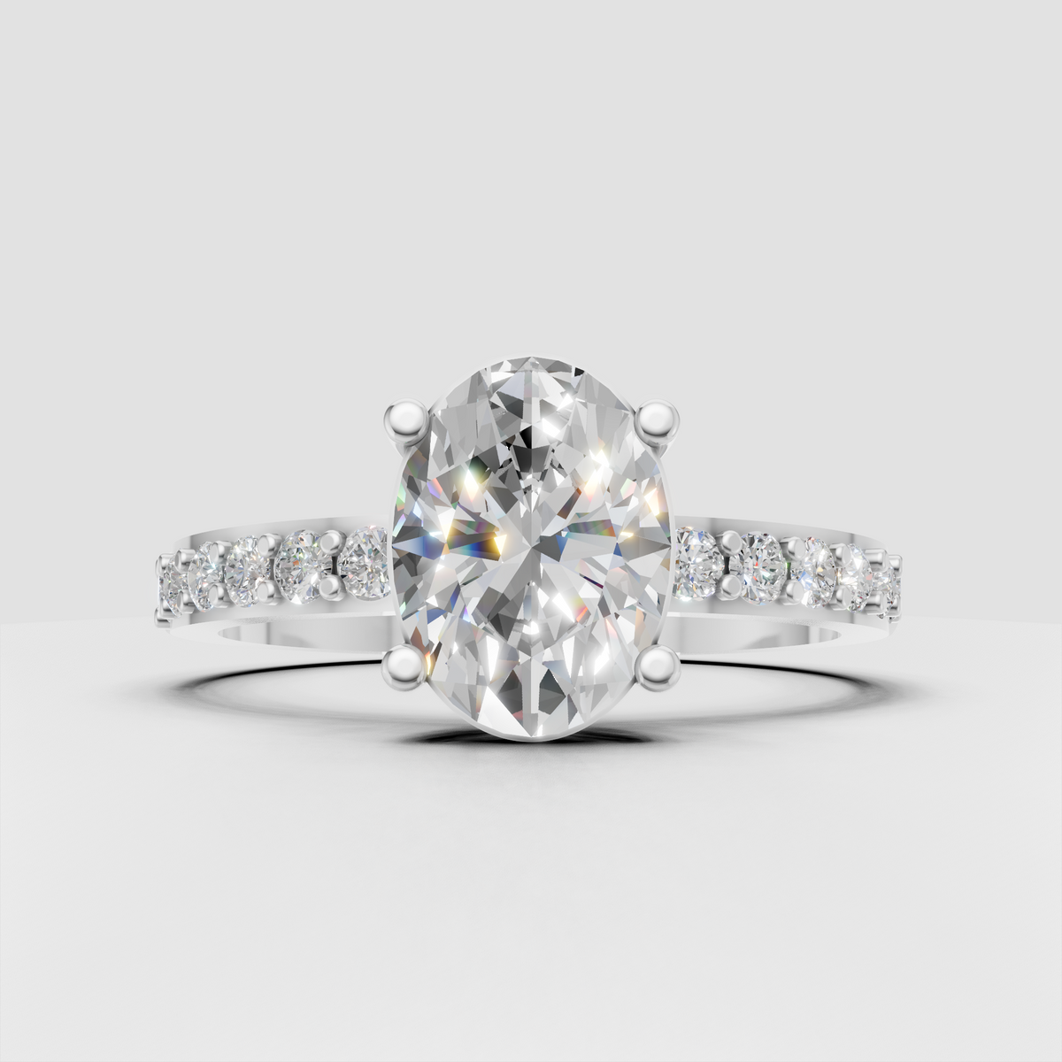 Elegant round brilliant halo ring with decorative gallery