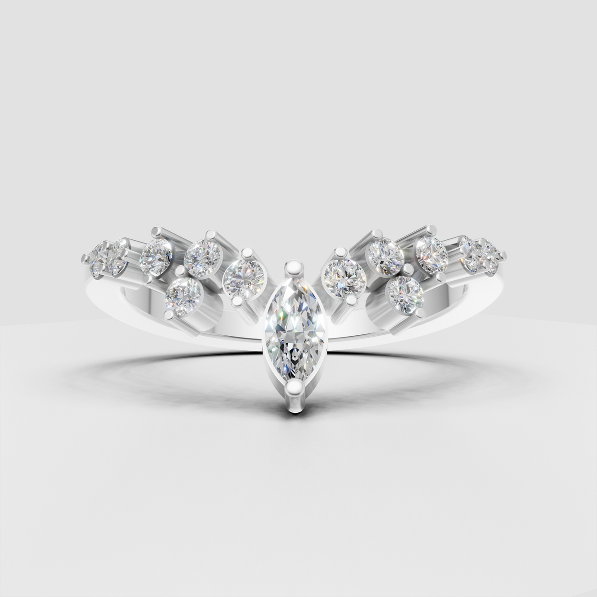 Heart Cut Lab Grown & Moissanite Diamond Eternity Wedding Band - Image 5