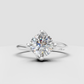 Luxury round diamond ring with graceful crossover design