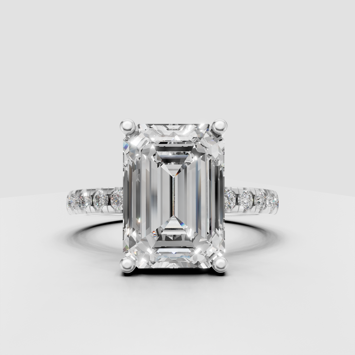 Elegant heart cut diamond ring with distinctive three prong setting