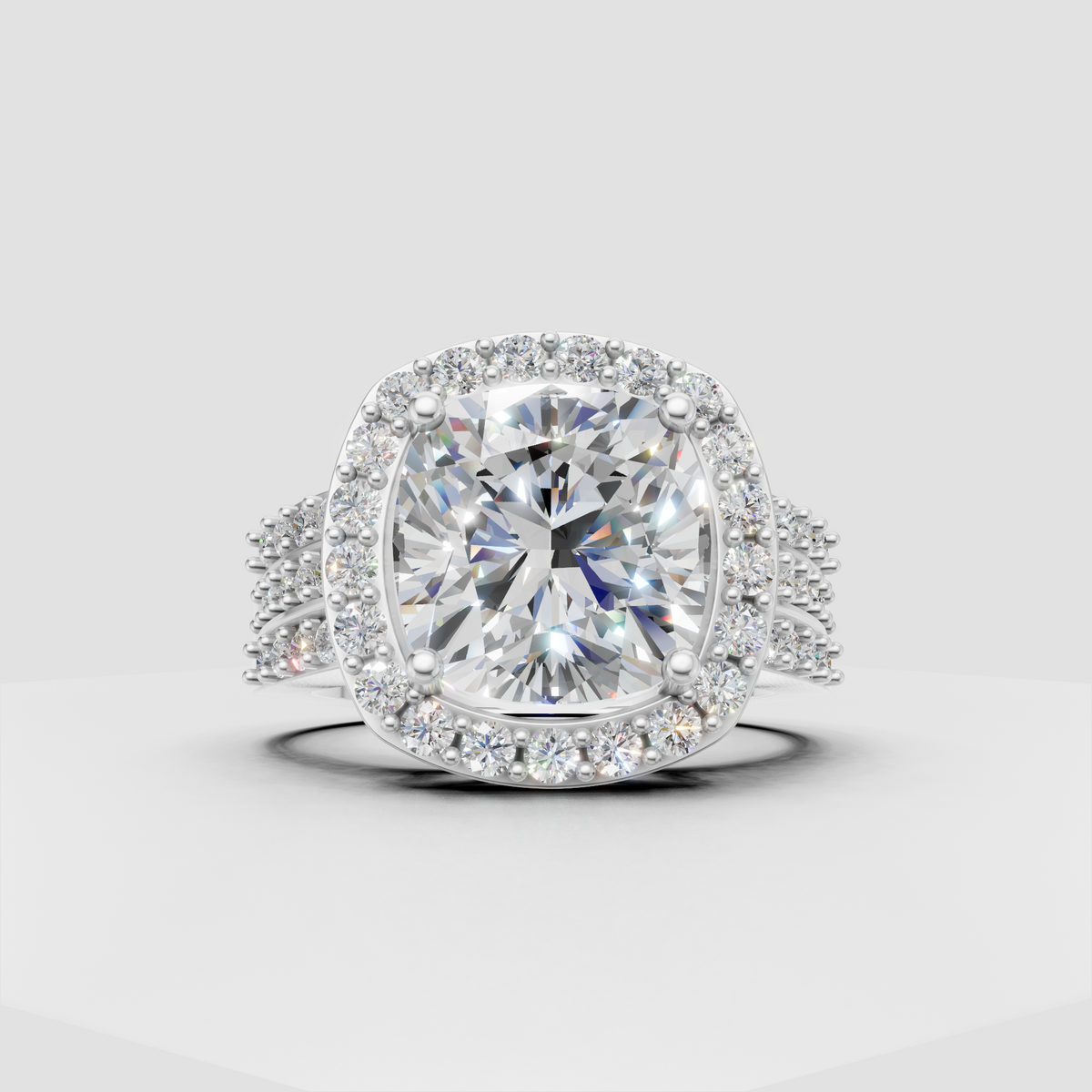 Luxury cushion diamond ring with vintage-inspired filigree details
