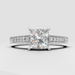 Vintage princess cut diamond engagement ring