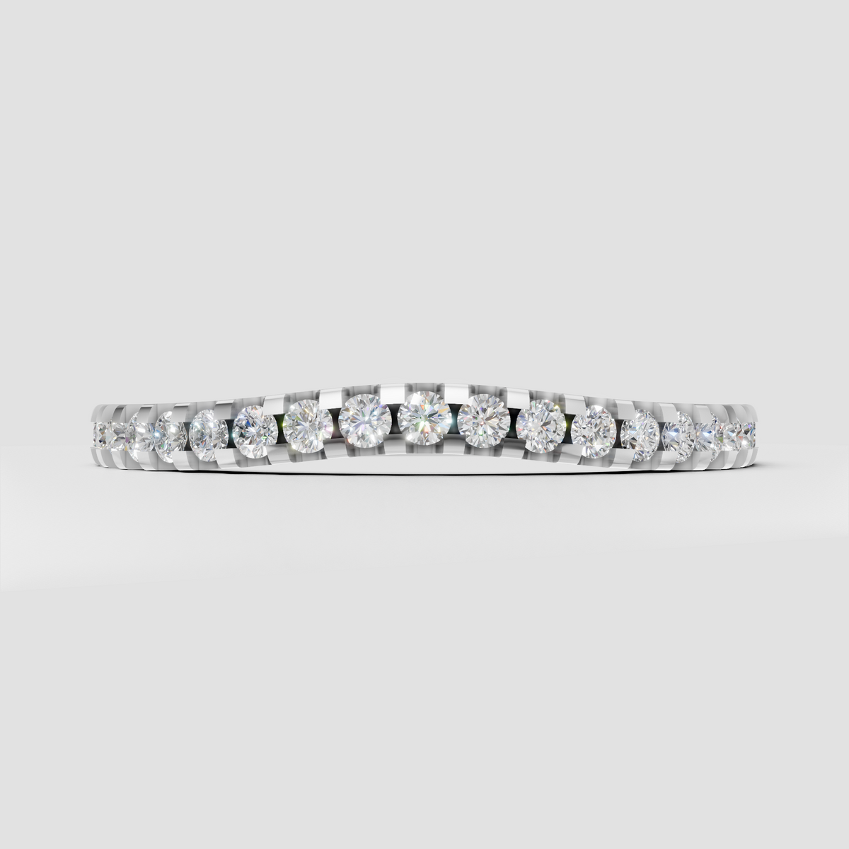 Classic round diamond eternity ring in yellow gold