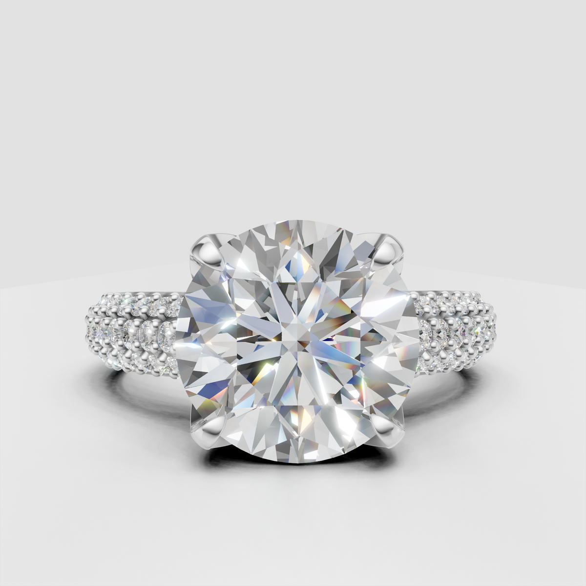 Yellow gold round diamond engagement ring with ornate vintage details