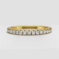 Round diamond eternity band with full circle of brilliant stones